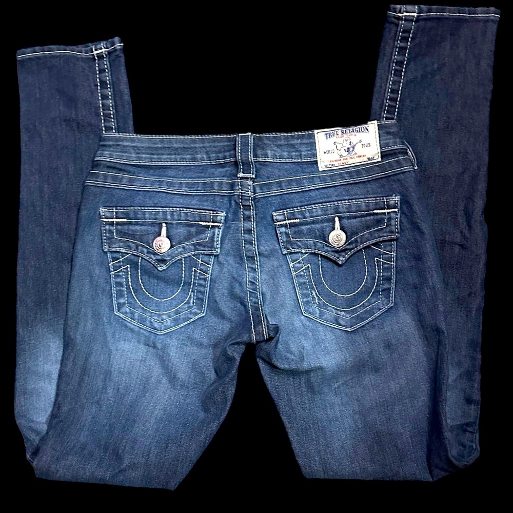 true religion low waisted straight leg jeans